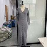Ribbed knit maxi cardigan dress - View 6 | Clistos