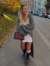 Ribbed knit maxi cardigan dress - View 13 | Clistos