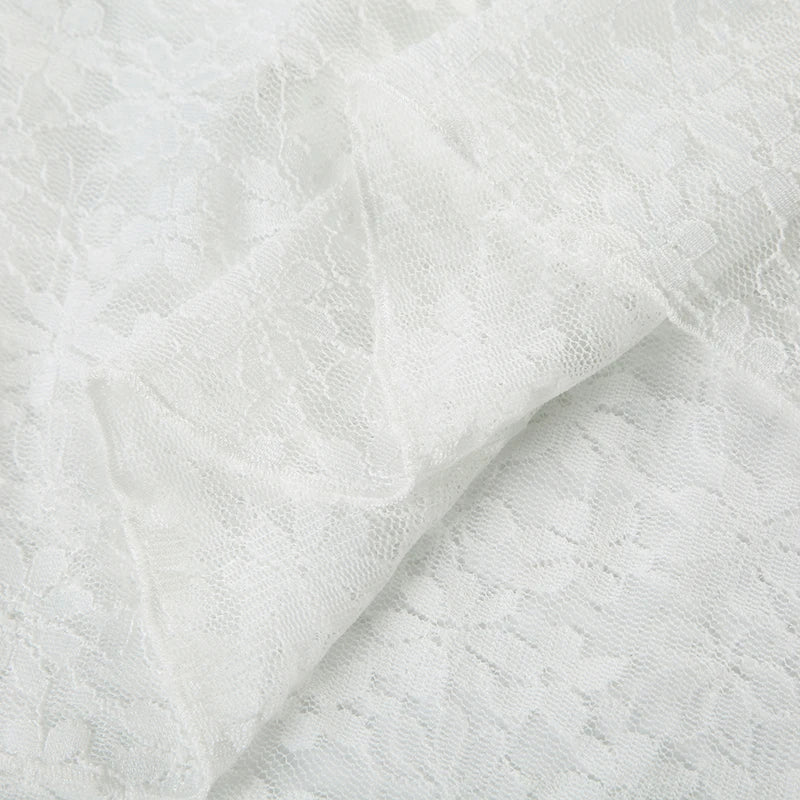Off-shoulder white lace fishtail maxi dress - View 14 | Clistos