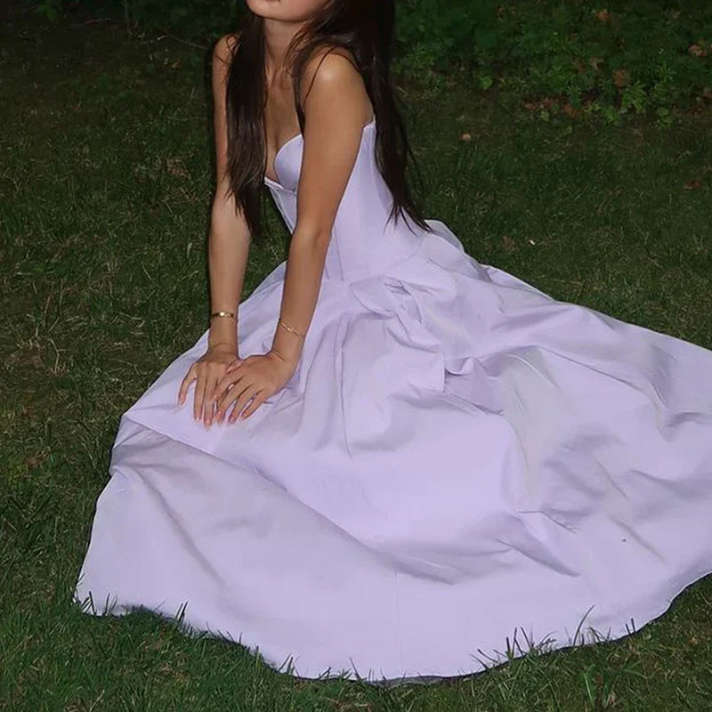 Elegant V-neck satin party gown with sweetheart neckline and corset bodice - View 21 | Clistos