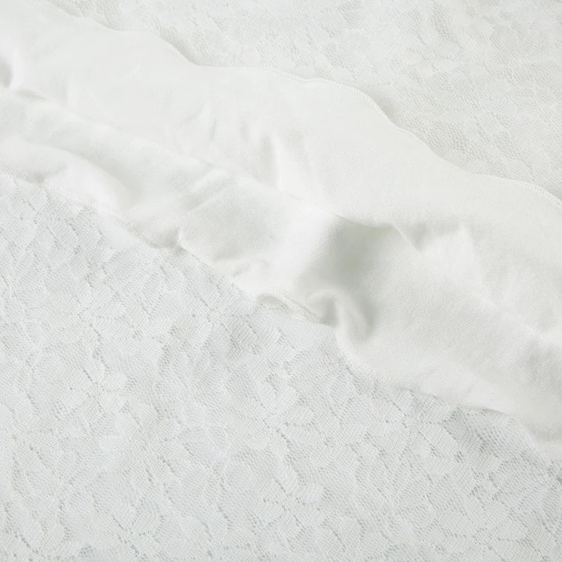 Off-shoulder white lace fishtail maxi dress - View 11 | Clistos