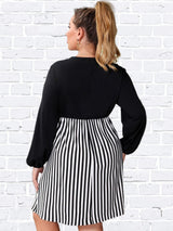 Clistos striped knit midi dress with contrast bodice - View 9 | Clistos