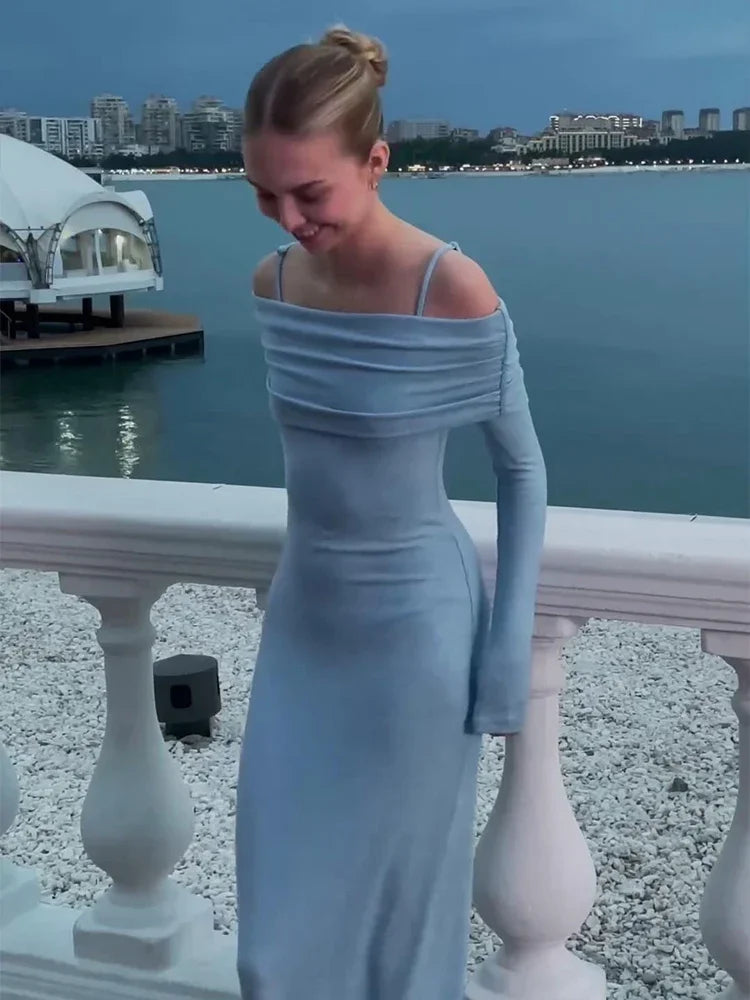 Clistos Off Shoulder Bodycon Maxi Dress - View 6 | Clistos