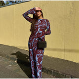 Elegant bell sleeve floral print maxi dress - View 9 | Clistos