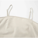Clistos beige linen-like backless maxi dress with spaghetti straps and square neckline - View 9 | Clistos