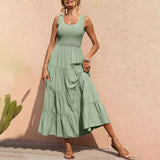 Clistos Smocked Bodice A-Line Holiday Dress - View 6 | Clistos