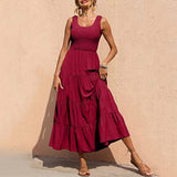 Clistos Smocked Bodice A-Line Holiday Dress - View 10 | Clistos