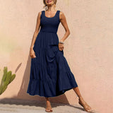 Clistos Smocked Bodice A-Line Holiday Dress - View 12 | Clistos