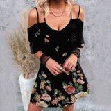 Clistos spaghetti strap boho maxi dress with leaf print - View 7 | Clistos