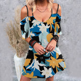 Clistos spaghetti strap boho maxi dress with leaf print - View 9 | Clistos