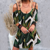 Clistos spaghetti strap boho maxi dress with leaf print - View 10 | Clistos