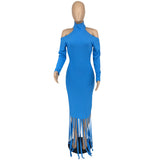 Clistos ribbed backless midi dress with tassels - View 7 | Clistos