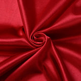 Close-up of red satin fabric