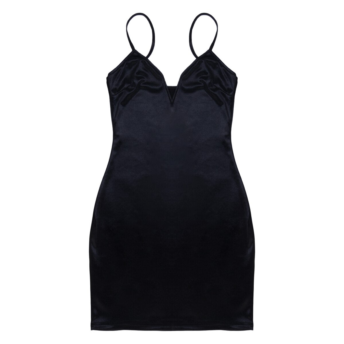 Clistos ruched satin spaghetti strap party mini dress - View 6 | Clistos