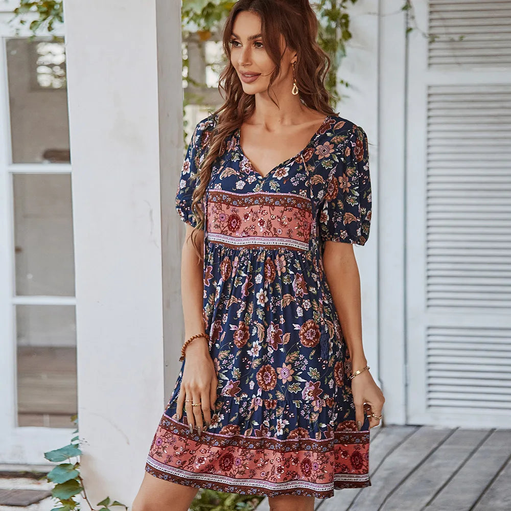 Clistos Boho Mini Dress - View 7 | Clistos