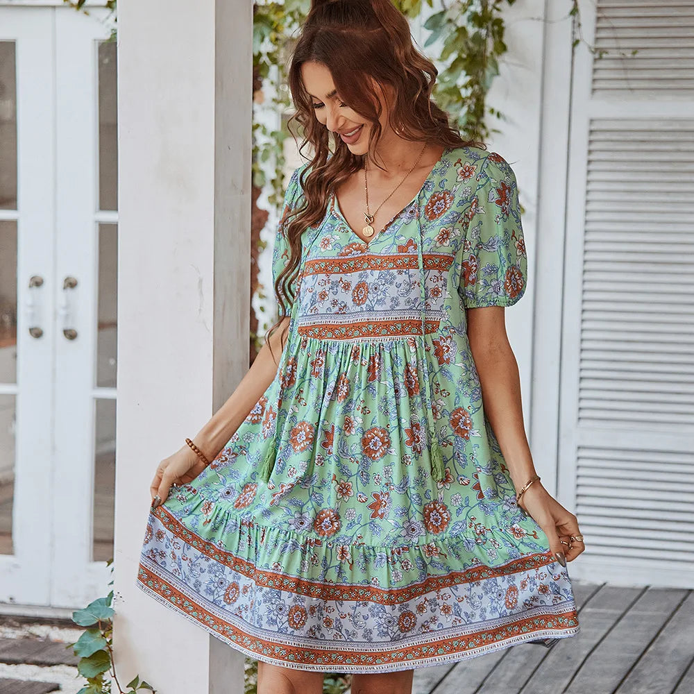 Clistos Boho Mini Dress - View 6 | Clistos