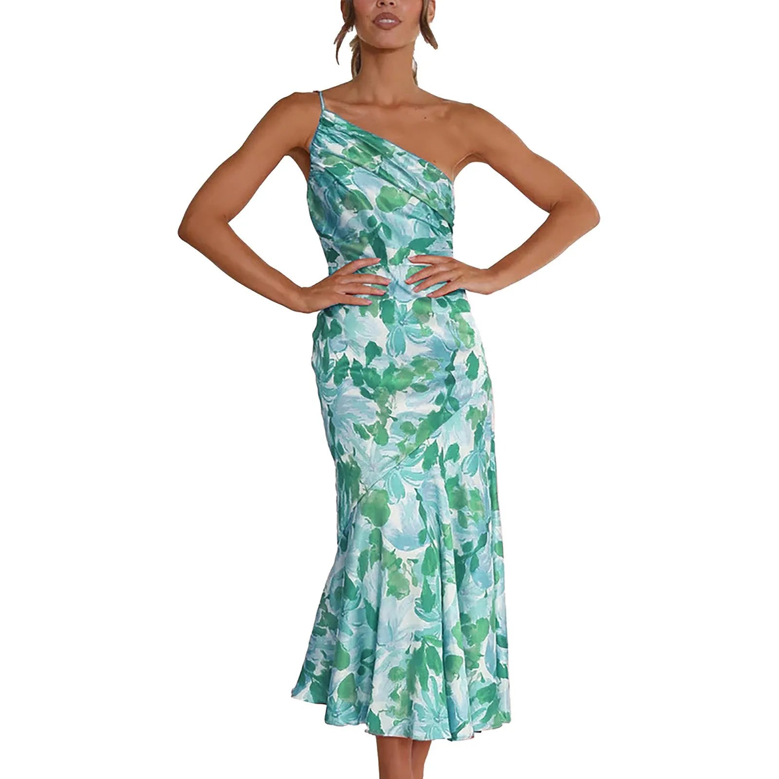 Floral one-shoulder sundress - View 6 | Clistos