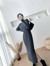 Clistos Ribbed Knit Mock Neck Long Sleeve Bodycon Dress - View 6 | Clistos