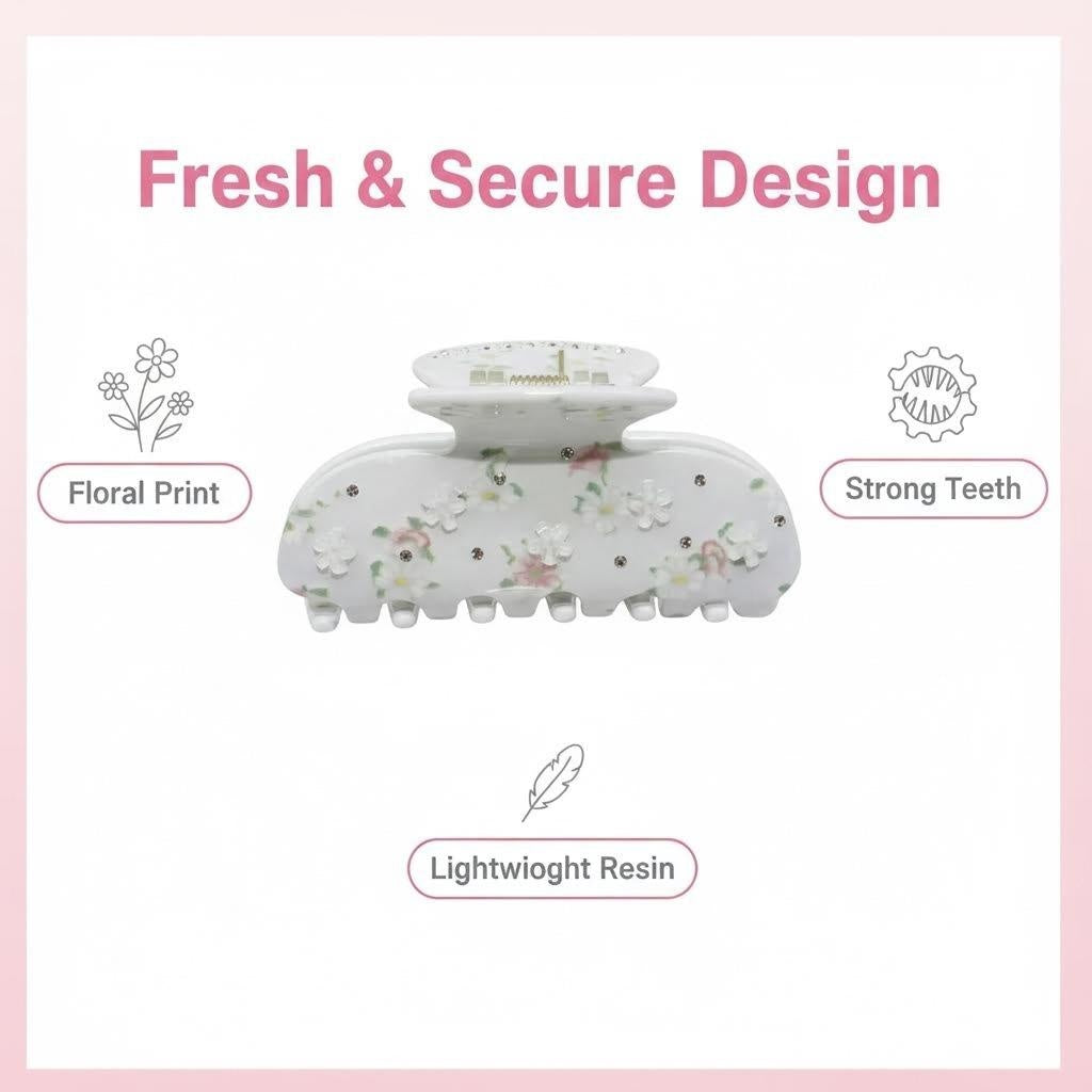 Sweetheart Clip In Floral Crystal