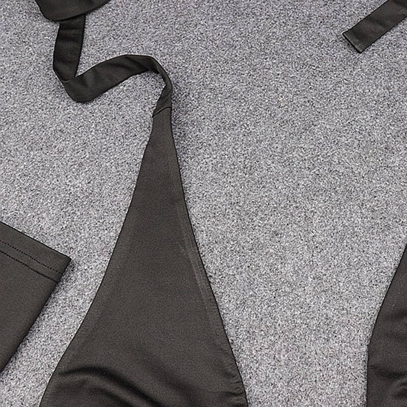 close-up of black halter top fabric