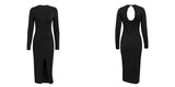 Clistos Backless Bodycon Midi Dress with High Slit - View 14 | Clistos
