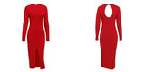 Clistos Backless Bodycon Midi Dress with High Slit - View 15 | Clistos