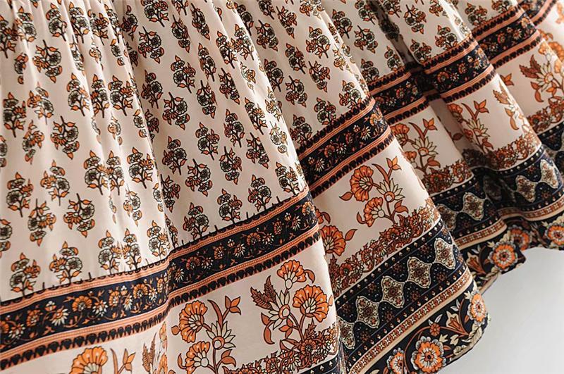 Bohemian Floral Batwing Maxi Dress - View 11 | Clistos