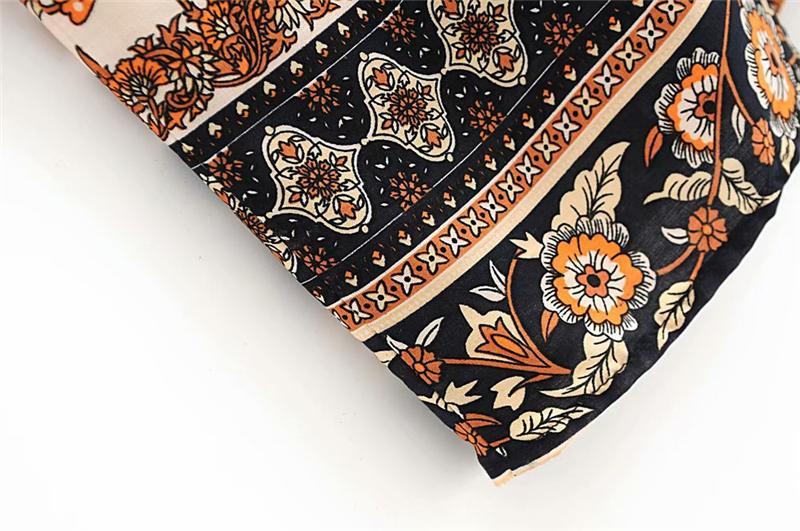 Bohemian Floral Batwing Maxi Dress - View 13 | Clistos