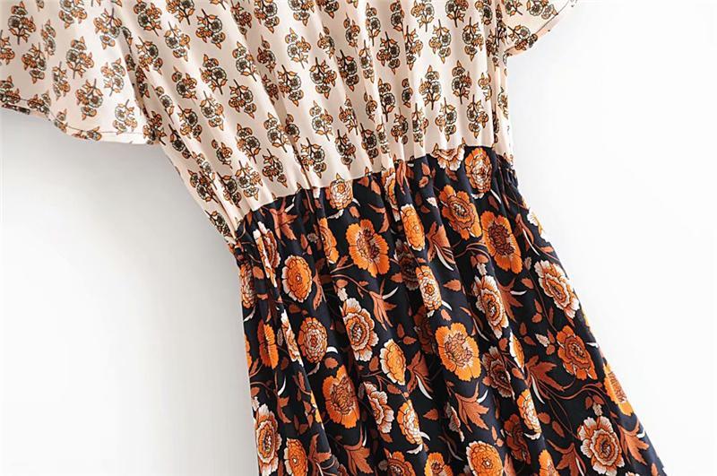 Bohemian Floral Batwing Maxi Dress - View 14 | Clistos