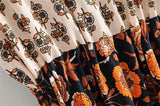 Bohemian Floral Batwing Maxi Dress - View 16 | Clistos