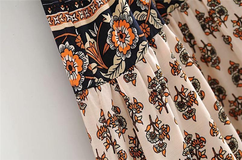 Bohemian Floral Batwing Maxi Dress - View 19 | Clistos