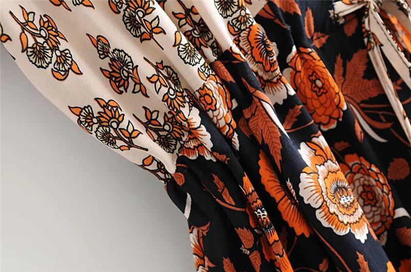 Bohemian Floral Batwing Maxi Dress - View 20 | Clistos