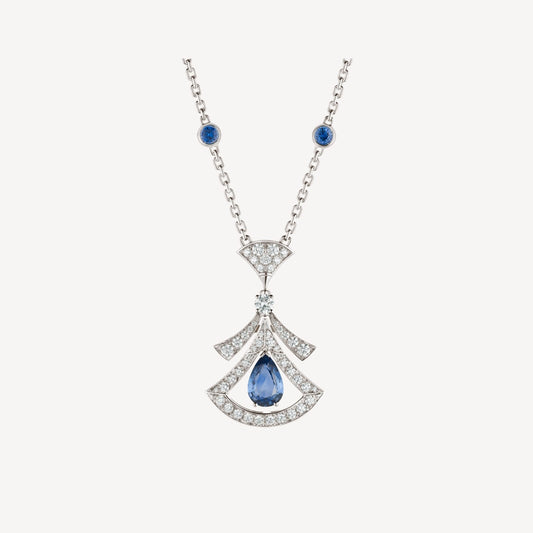 DREAM NECKLACE AGATE DIAMOND SILVER