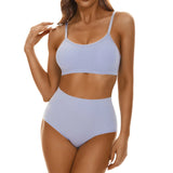 Clistos women's seamless ribbed tank top and high waist underwear set - View 7 | Clistos