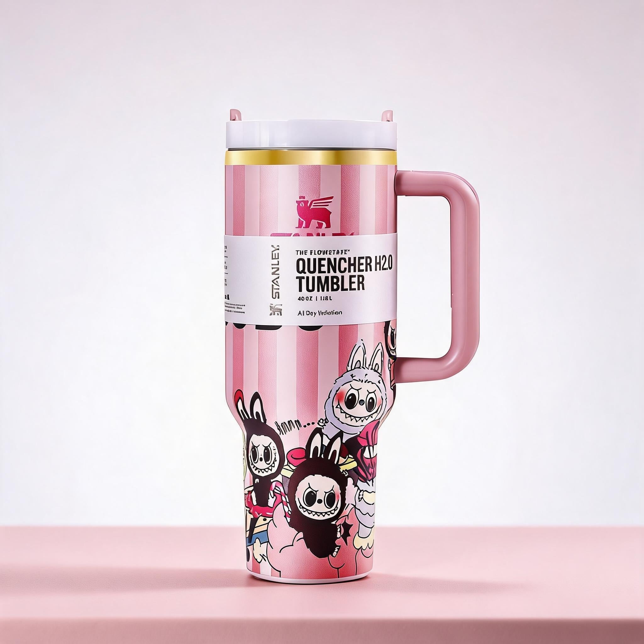Stanley Quencher Tumbler with Labubu Design redesigned product image