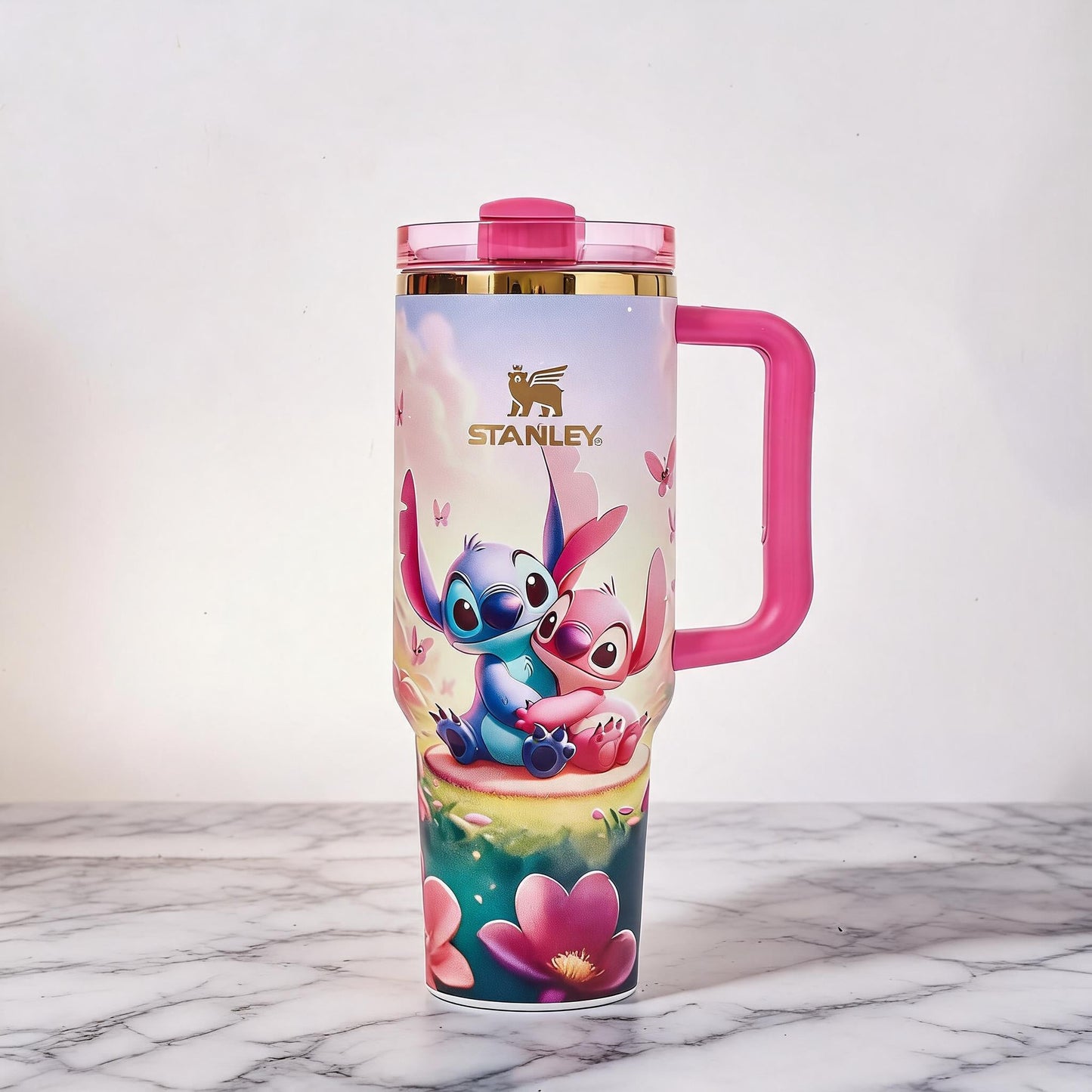 Stanley Stitch Angel Love Garden Tumbler redesigned product image