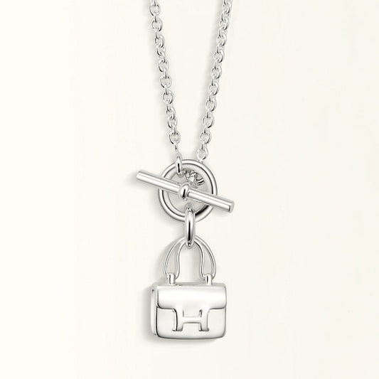 POP H PEDANT SILVER NECKLACE