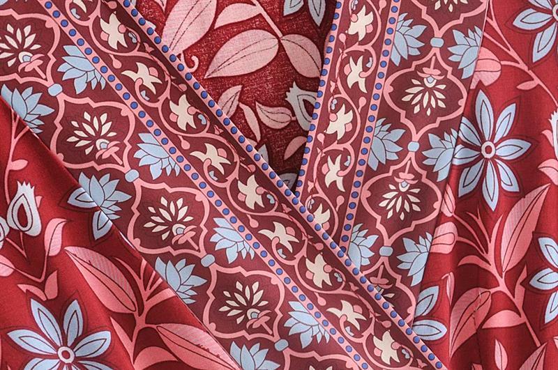 Boho Floral Wrap Midi Dress - View 10 | Clistos