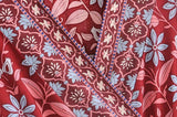 Boho Floral Wrap Midi Dress - View 10 | Clistos
