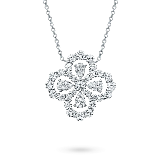 LOOP NECKLACE FULL MOTIF DIAMOND 16MM MULTIPLE COLORS