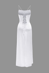 Clistos Corset Cowl Neck High Slit Maxi Dress - View 13 | Clistos