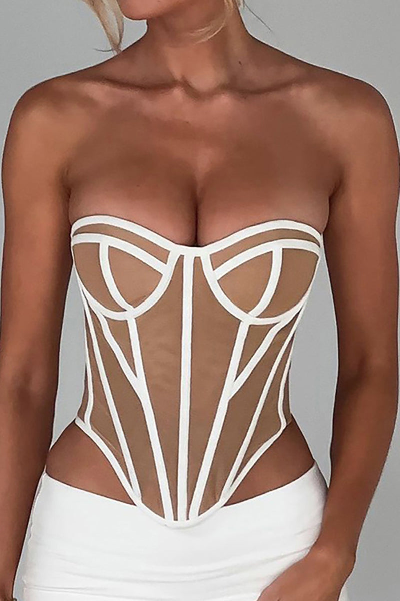 Clistos sweetheart neckline backless tube top - View 6 | Clistos