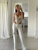 Crochet Corset Crop Top - View 6 | Clistos