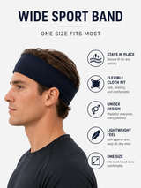 FlexCore Wide Sports Headband for Women