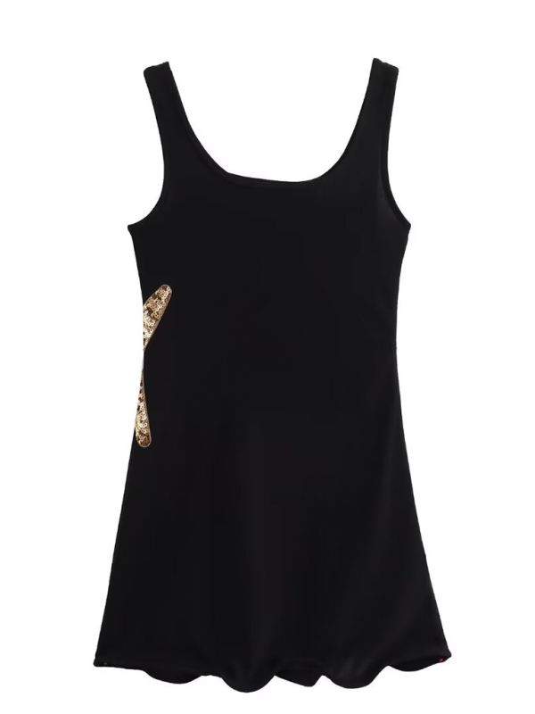 Clistos sequin star applique mini dress - View 6 | Clistos