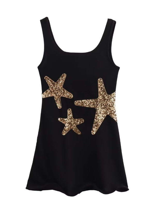 Clistos sequin star applique mini dress - View 10 | Clistos
