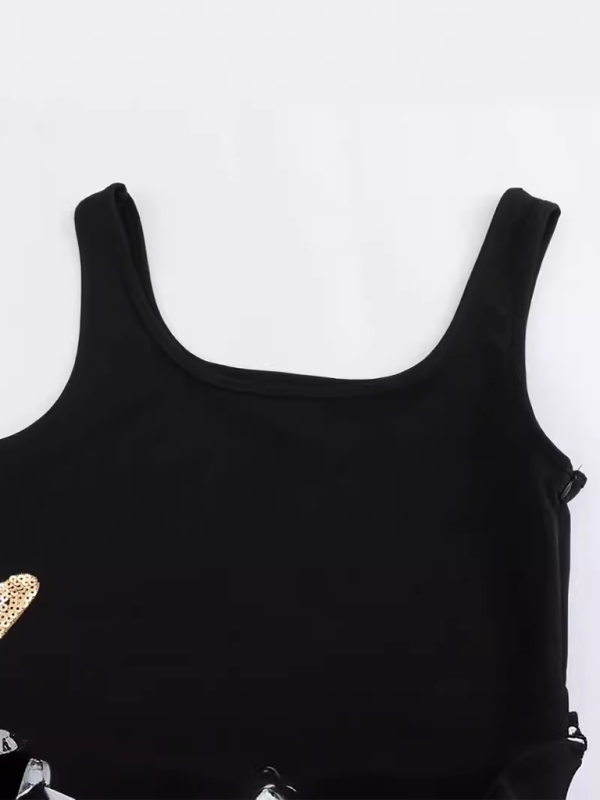 Clistos sequin star applique mini dress - View 8 | Clistos