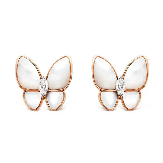 BUTTERFLY MOP DIAMOND EARRINGS