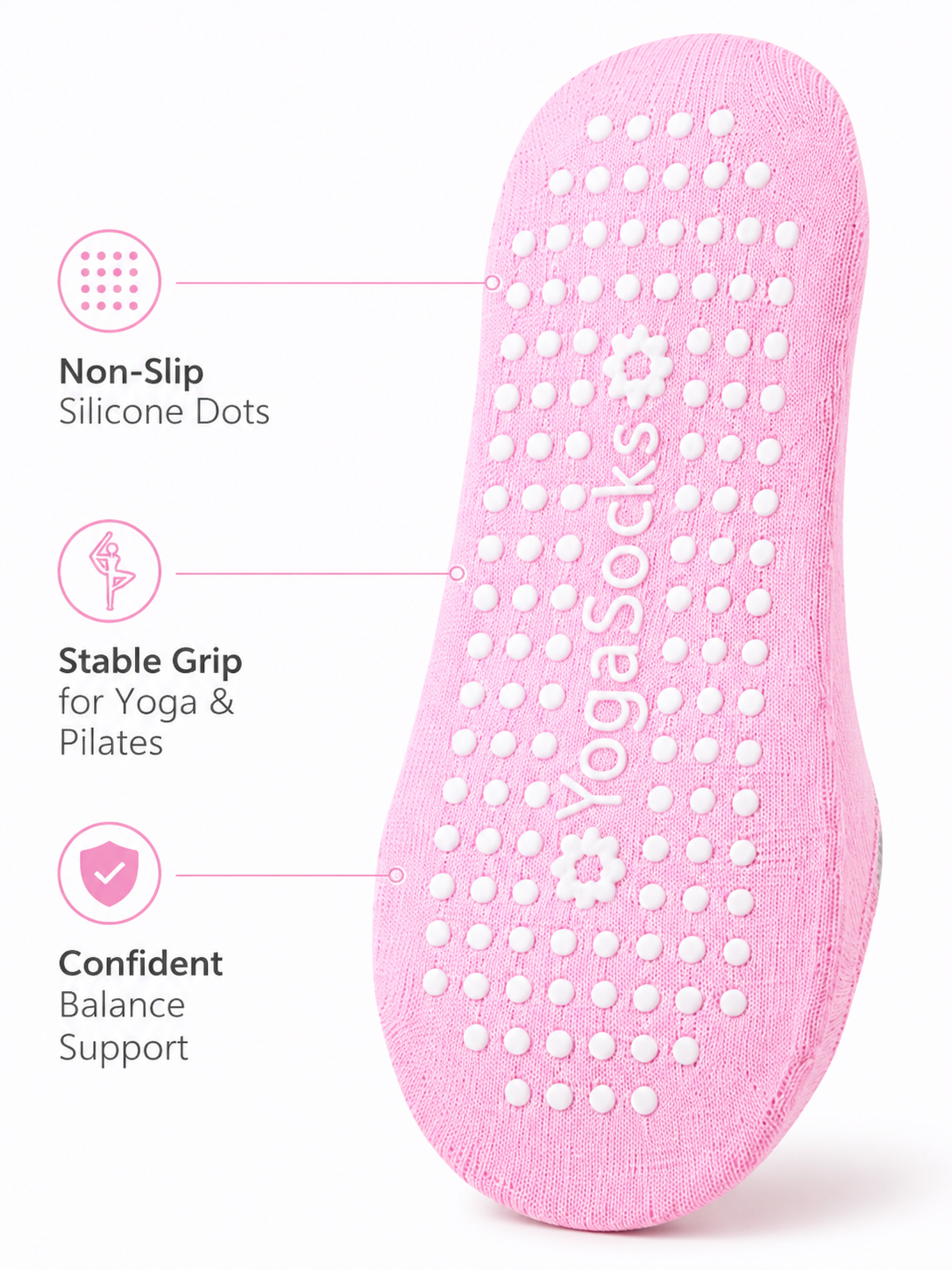 BloomGrip Non Slip Pilates Socks for Women