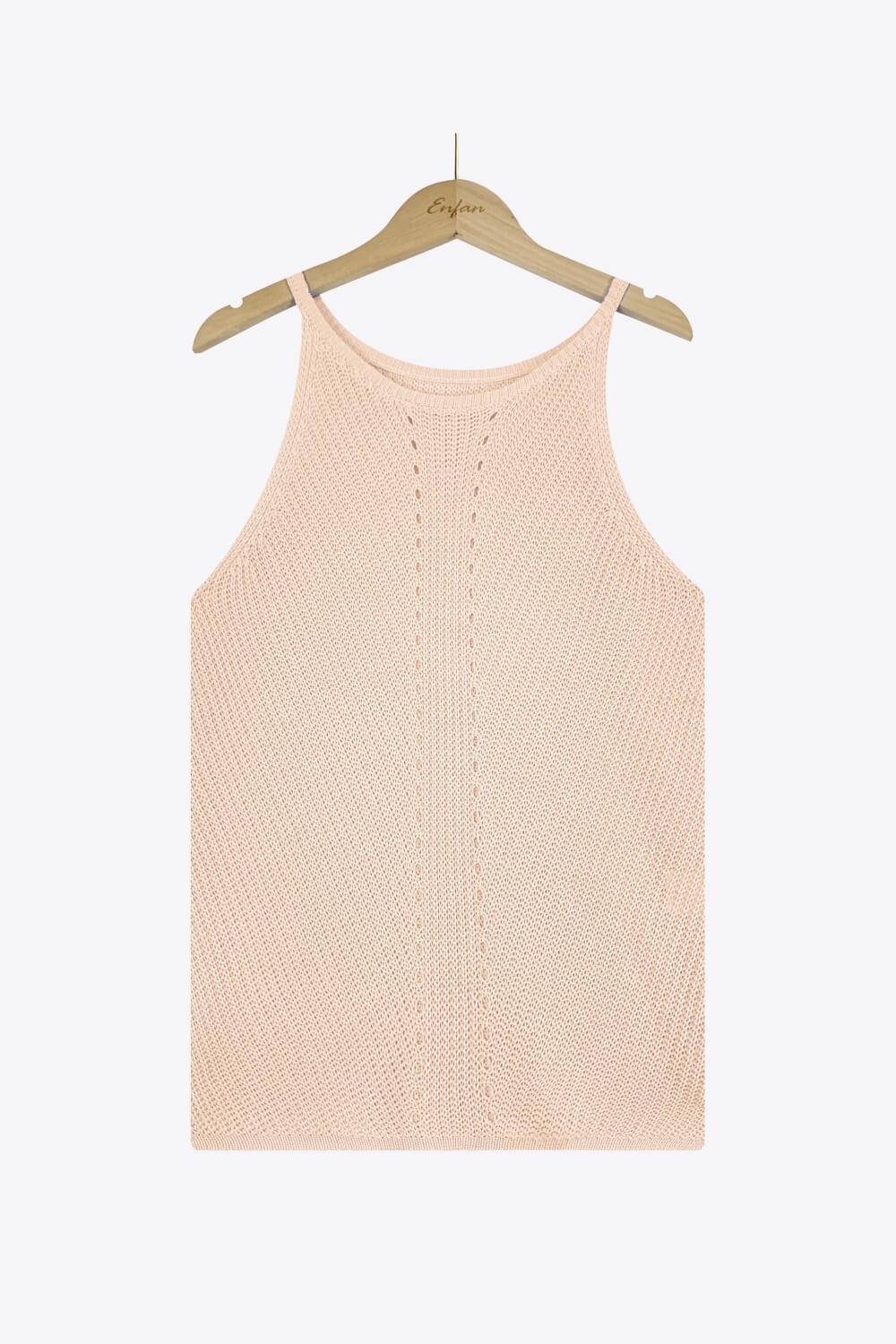 Open knit tank top - View 18 | Clistos